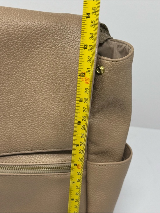Freshly Picked Classic Diaper Bag Backpack Vegan Leather Nude Beige Large main image 2